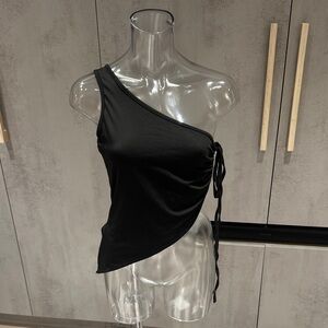 Elegant Black One-Shoulder Top